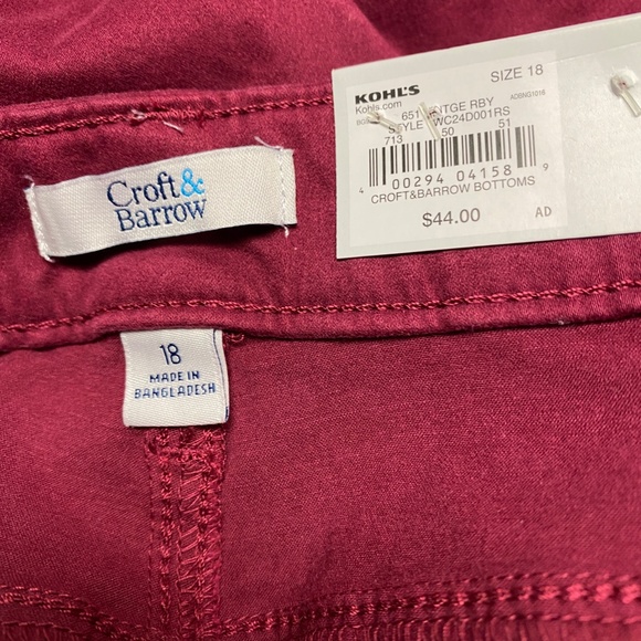 NWT Croft & Barrow Capri Mid rise 56% cotton  NWT - Picture 6 of 8